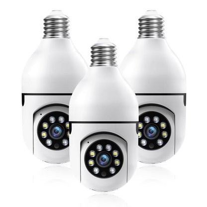 Light Bulb Security Camera,2.4/5Ghz-3Mp Camera，Motion Detection, Sound Alarm, Two-Way Audio, Alexa Compatible Wifi Home Wifi Pantilt