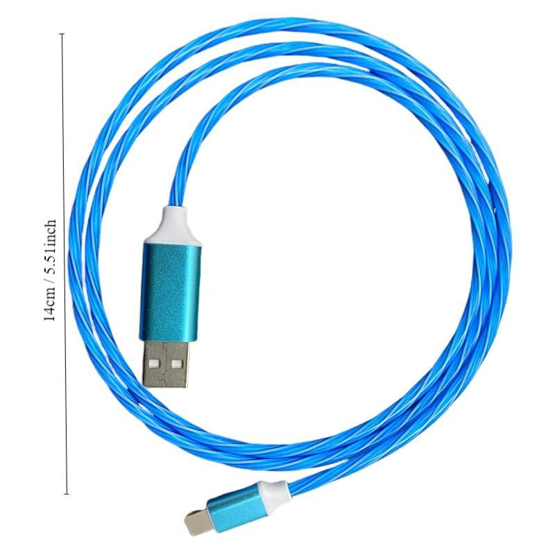 Light up Lightning Data Cable, Glowing Charging Cable, USB to Lightning Charge Cable Compatible with Apple Iphone