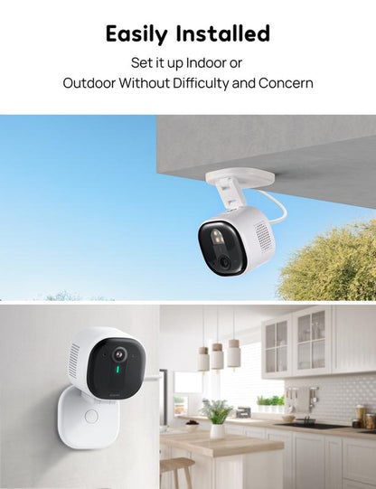 Aidot Winees Security Camera M3Pro--Best Smart Security Camera on Tiktok, Wired 2K-4MP Color Night Version,600 Lumen Spotlight,Dog/Cat/Pets/Baby/Security System,Indoor/Outdoor Ip65-Rated, Wifi,